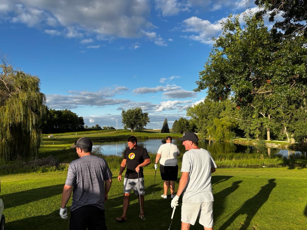 Golfers gathered at Collison Par 3